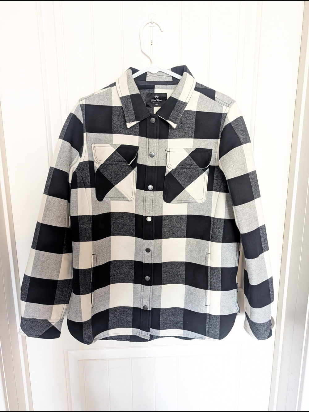 Black and White Buffalo Plaid Shacket